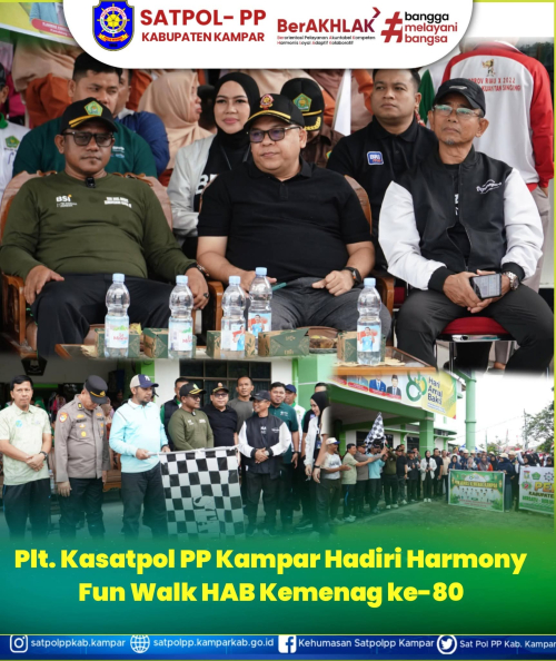 Plt Kasatpol PP Kampar Zulfikar Hadiri Fun Walk HAB Kemenag ke-80, Gaungkan Harmoni