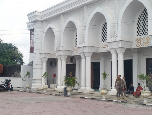 Satpol PP Kampar Amankan Tabligh Akbar Isra Mikraj dan HUT ke-76 Kabupaten Kampar