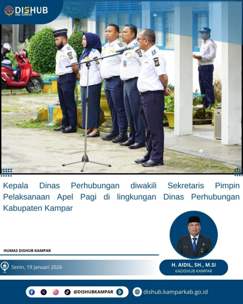 Apel Pagi Dishub Kampar Tekankan Disiplin dan Peningkatan Pelayanan Publik