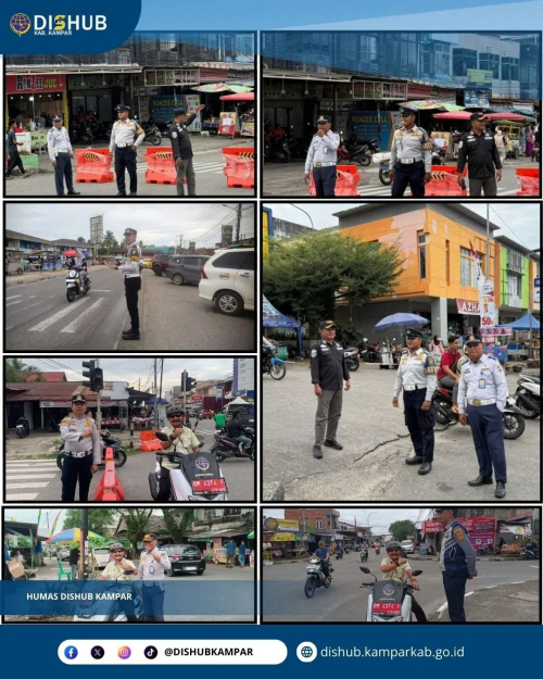 Sore Pertama Ramadhan, Lalu Lintas Bangkinang Padat, Dishub Kampar Turunkan 40 Personel