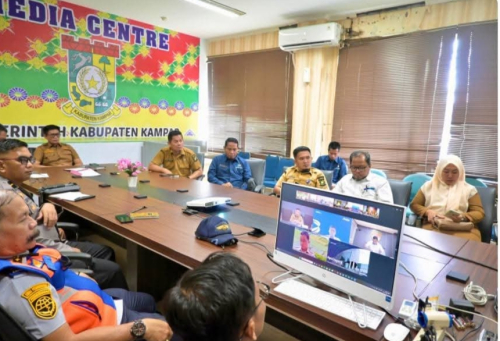 Bupati Kampar Diwakili Asisten II Ikuti Rakor Pengendalian Inflasi Nasional