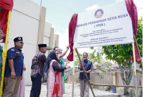 MDTA di Desa Kualu Resmi Dibangun, Wabup Kampar Misharti Tekankan Pentingnya Pendidikan Akhlak