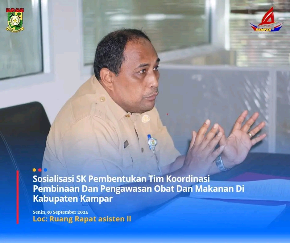 Asisten II Suhermi Pimpin Rapat Pembentukan Tim Koordinasi Pembinaan dan Pengawasan Obat dan Makanan