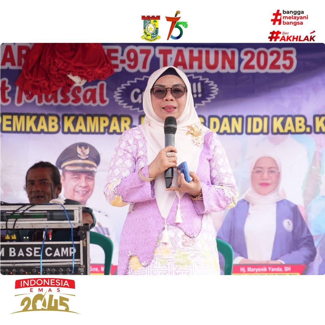 Wakil Bupati Kampar Buka Sunat Massal Gratis Peringatan Hari Ibu di Desa Sungai Pinang