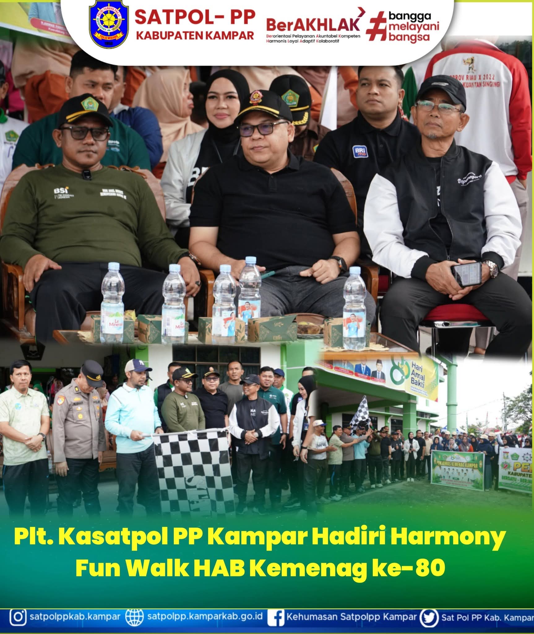 Plt Kasatpol PP Kampar Zulfikar Hadiri Fun Walk HAB Kemenag ke-80, Gaungkan Harmoni