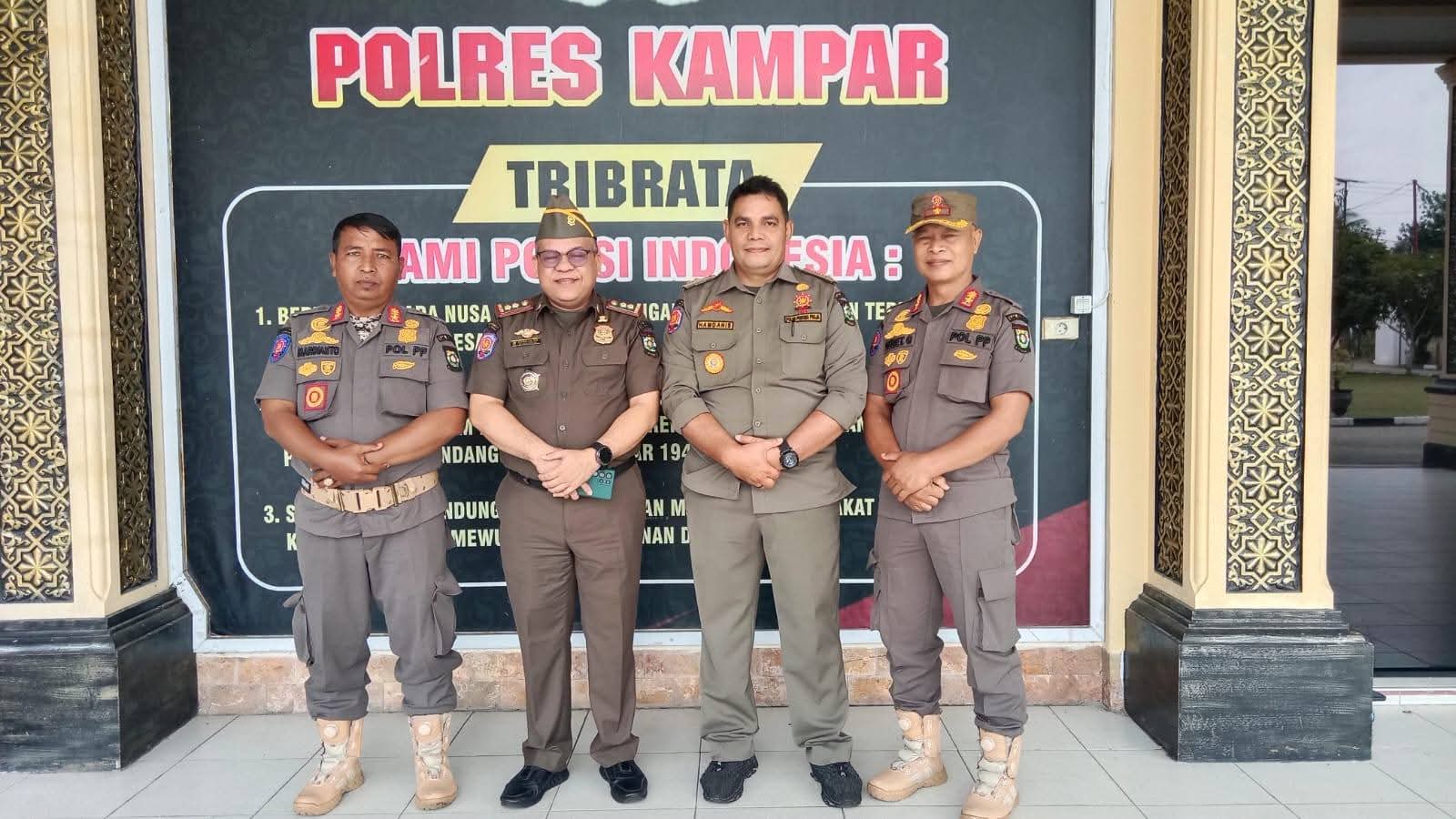 Plt Kasatpol PP Kampar Hadiri Apel Operasi Keselamatan Lancang Kuning 2026 di Polres Kampar