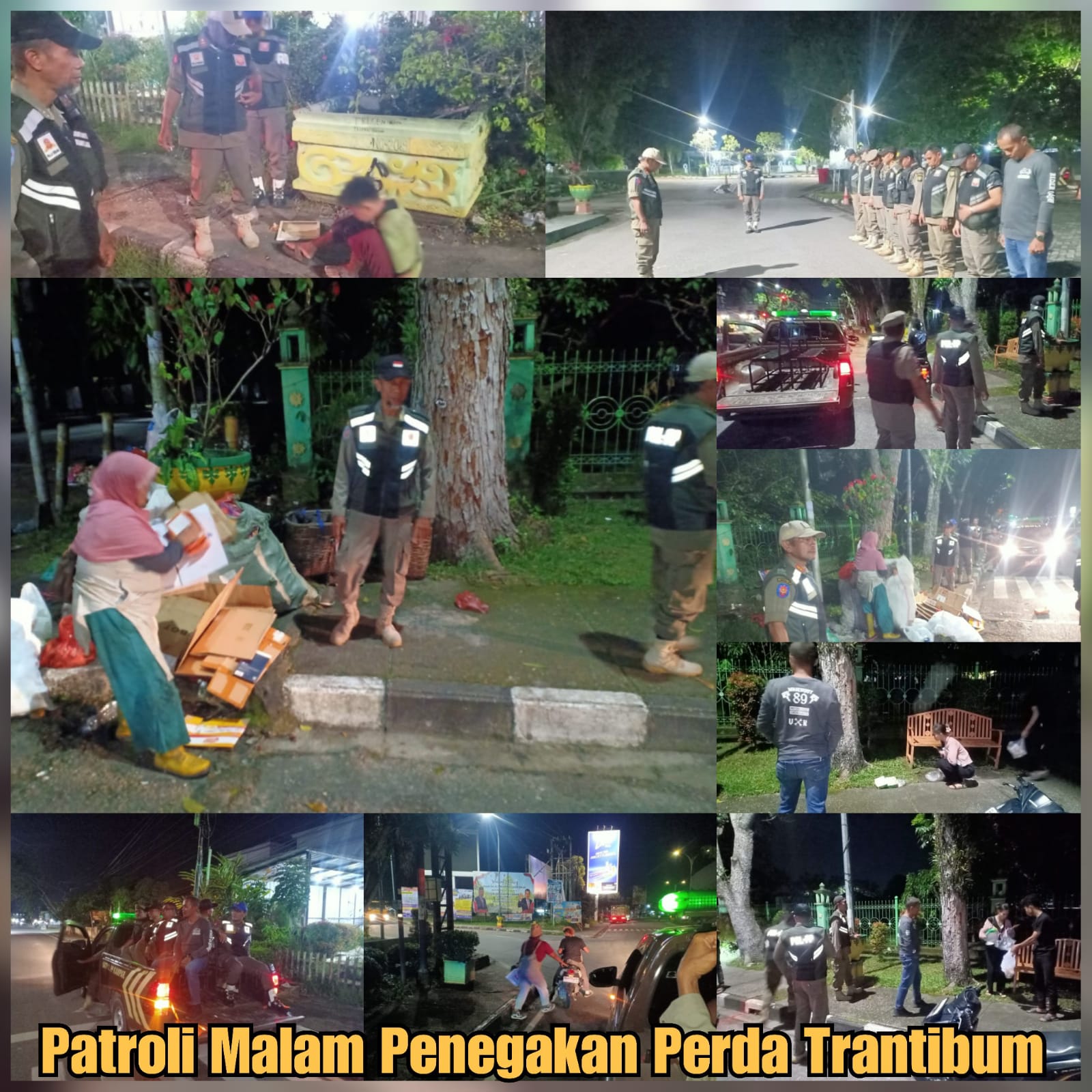 Patroli Tengah Malam, Satpol PP Kampar Tertibkan Remaja Nongkrong