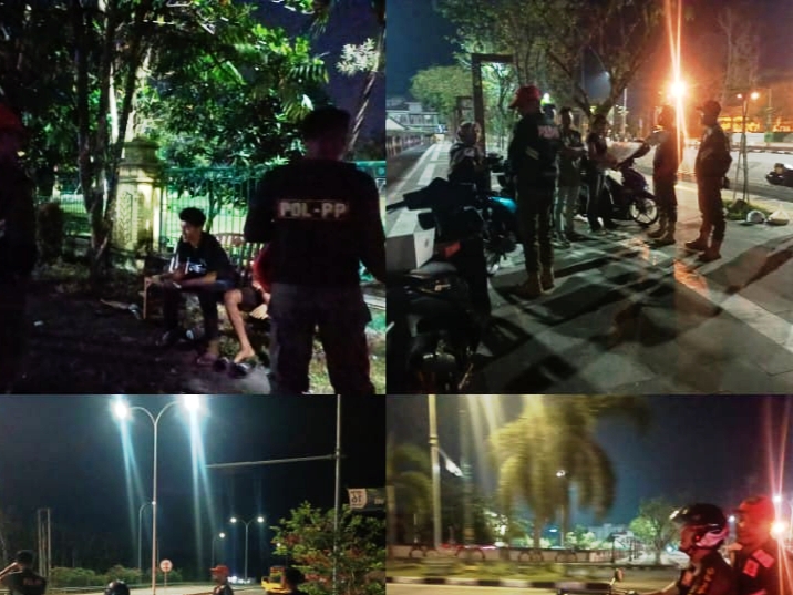 Satpol PP Gelar Patroli Malam di Kabupaten Kampar, Edukasi Remaja Nongkrong Hingga Larut