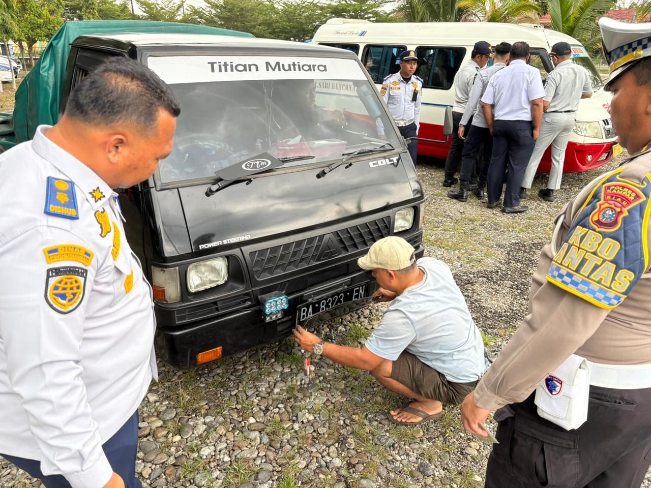 Dishub Kampar Gelar Ramp Check Gabungan, Pastikan Kelayakan Kendaraan dan Keselamatan Transportasi