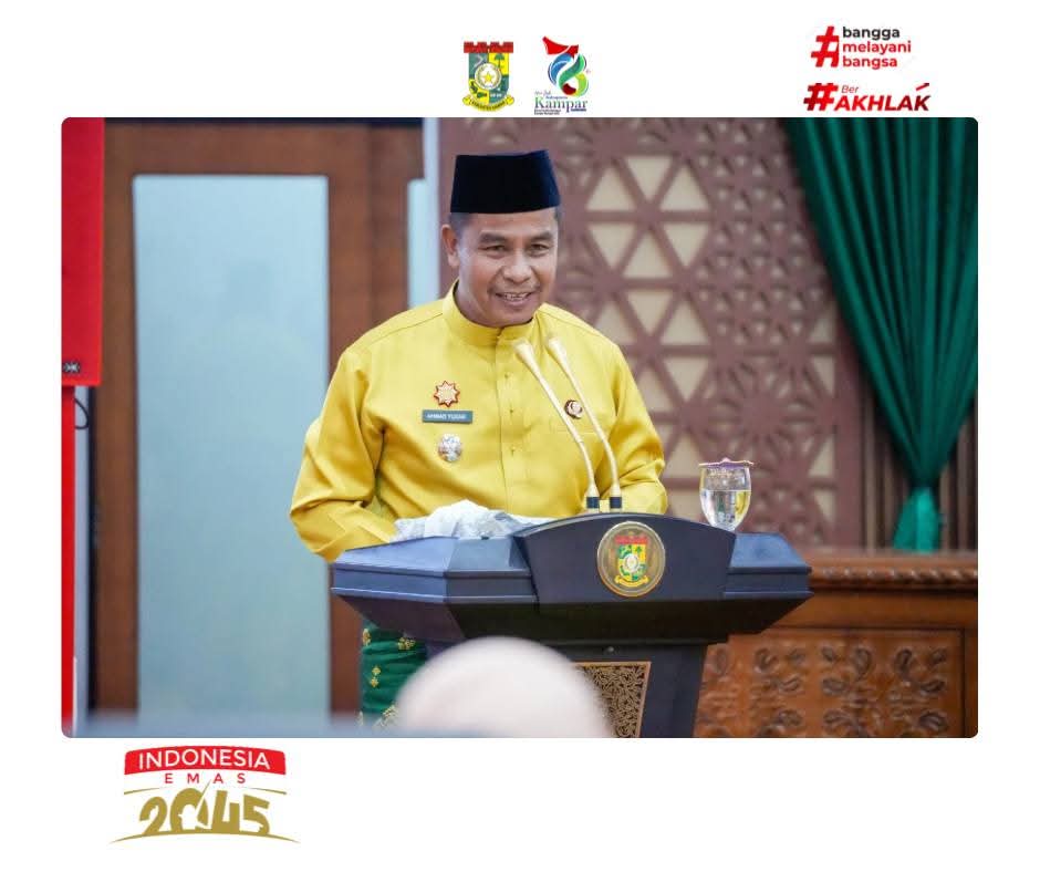Bupati Ahmad Yuzar Ajak Masyarakat Bersatu Bangun Kampar di HUT ke-76