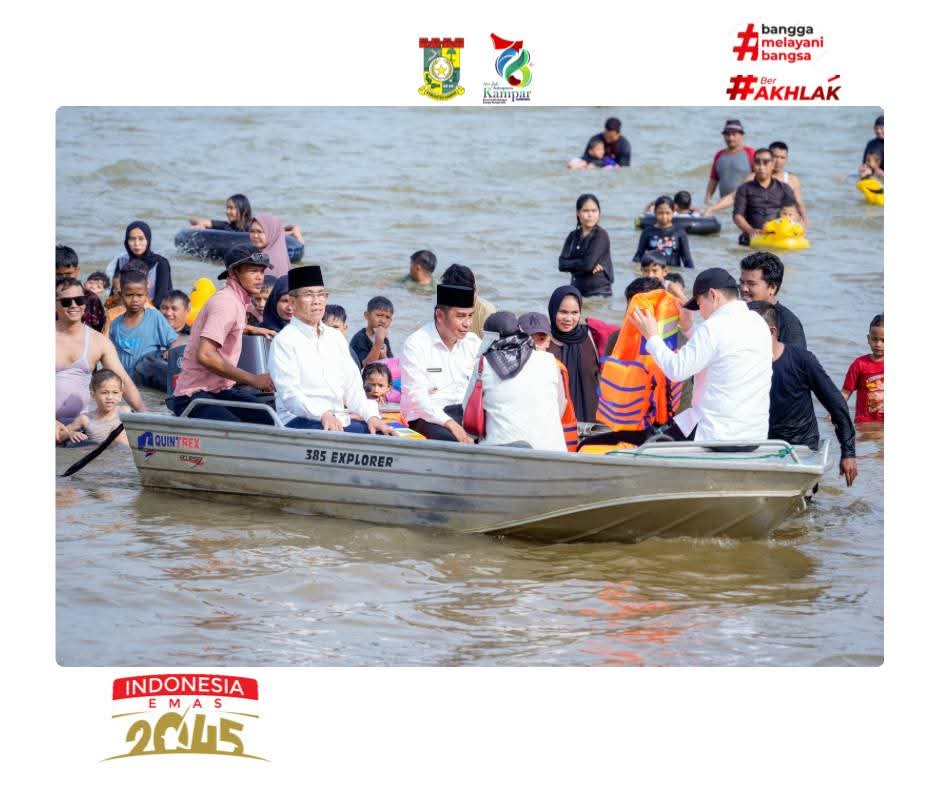 Bupati Kampar Ahmad Yuzar Hadiri Balimau Kasai di Pulau Kosiok