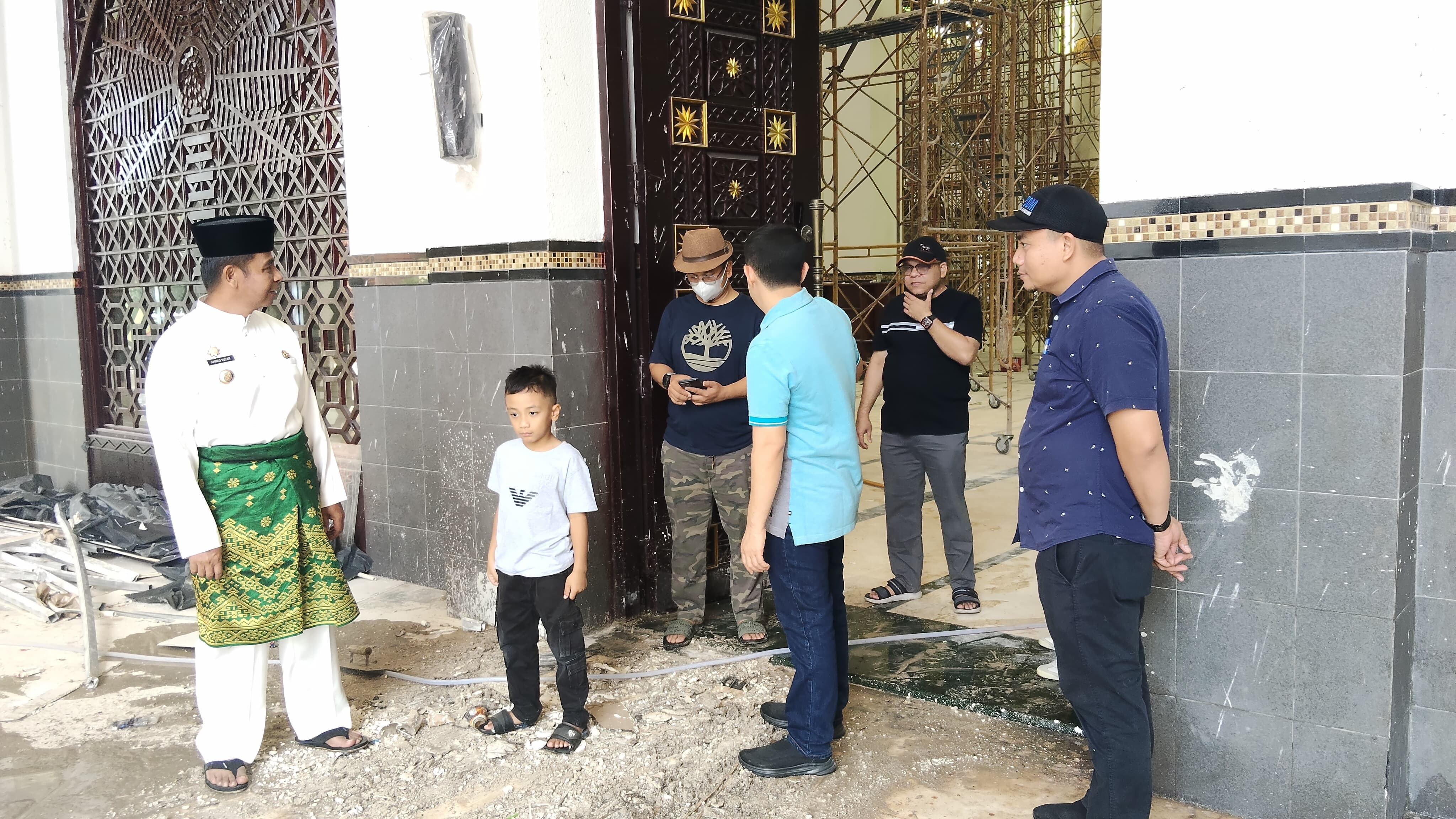 Kasatpol PP Kampar Pastikan Kesiapan Masjid Islamic Center Jelang Idul Fitri