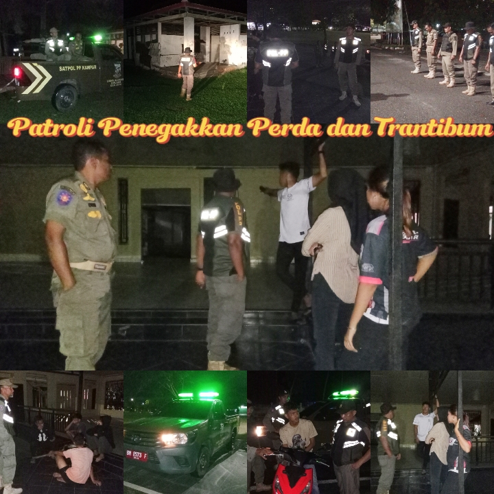 Satpol PP Kampar Intensifkan Patroli Malam, Edukasi Remaja di Ruang Publik